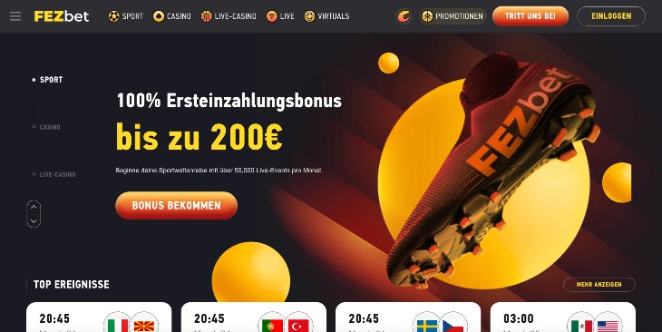 FEZbet Casino Seite