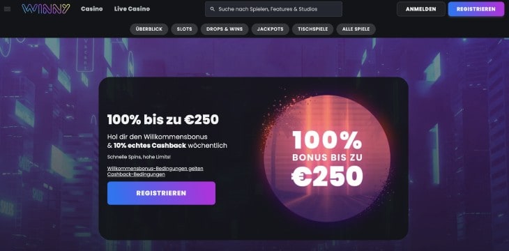 Winny Casino Seite
