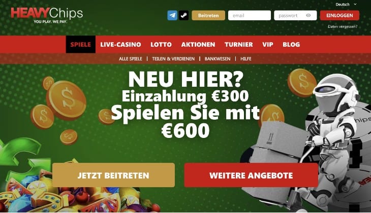 Heavy Chips Casino Website
