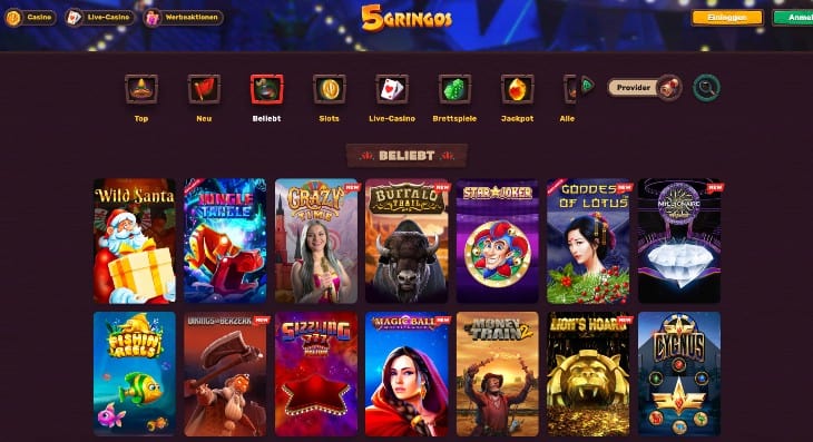 5 Gringos Casino Seite