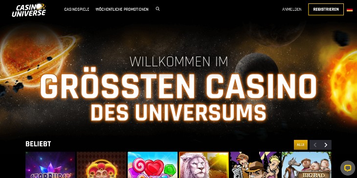 Casino Universe Seite