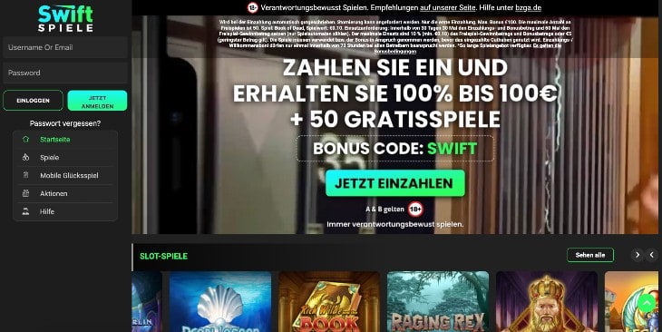 Swift Casino Seite