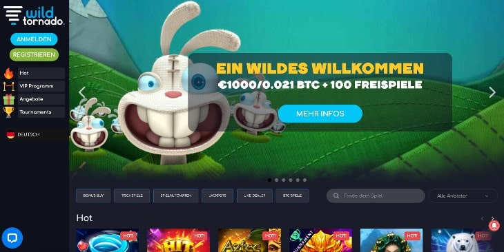 Wild Tornado Casino Seite