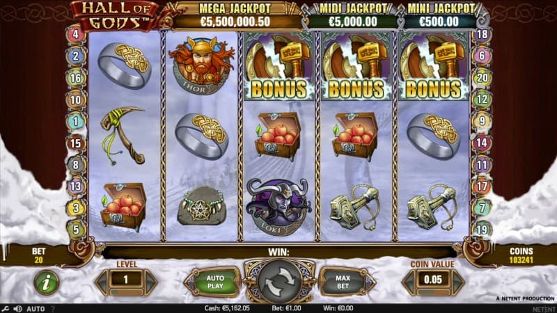 Hall of Gods Jackpot Slot