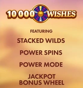 10000 Wishes Bonus Features
