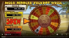 Mega Moolah Jackpot Wheel