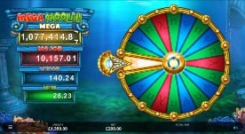Atlantean Treasures Mega Moolah Jackpot Wheel