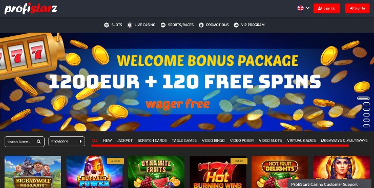 ProfiStarz Casino Seite