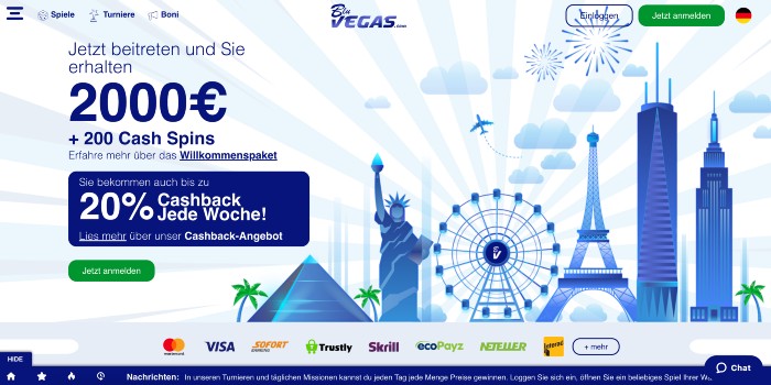 BluVegas Casino Seite