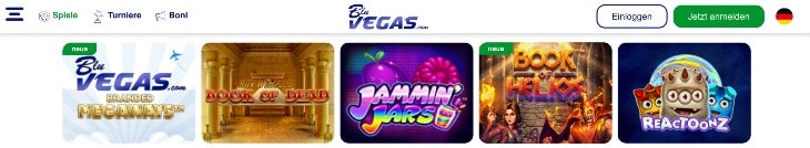 BluVegas Slots Banner
