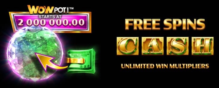 Casn 'n Riches Wowpot Megaways features