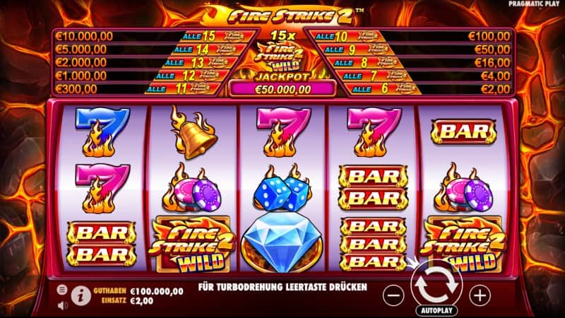 Fire Strike 2 Jackpot Slot