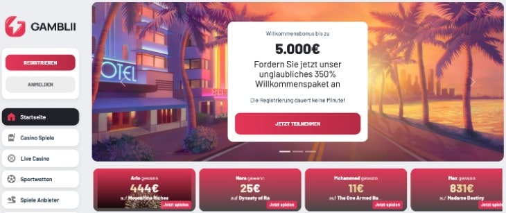 Gamblii Casino Seite