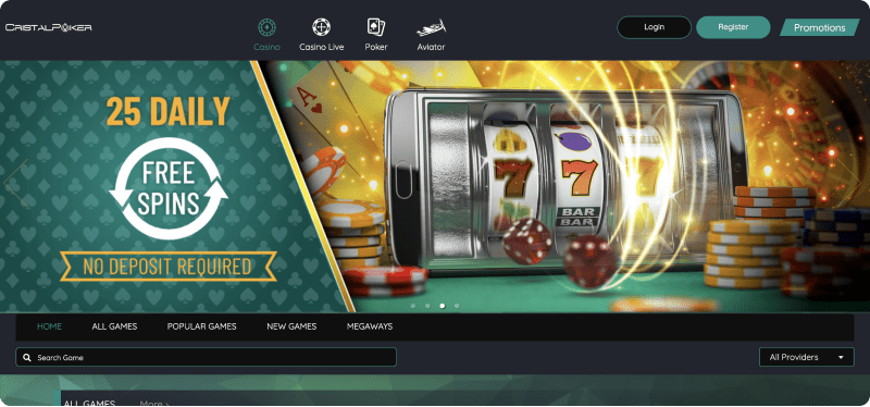 CristalPoker Casino Seite