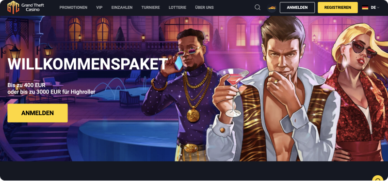 Grand Theft Casino Seite